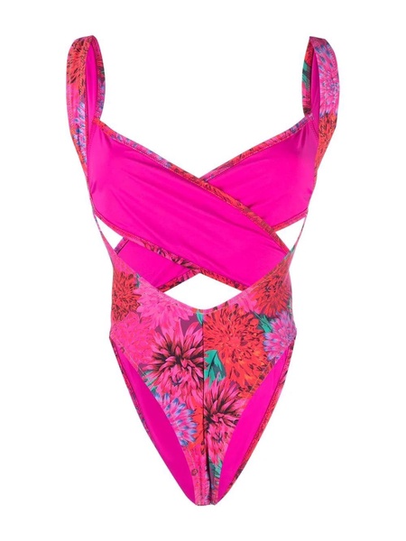 exotica-print crossover-straps one-piece