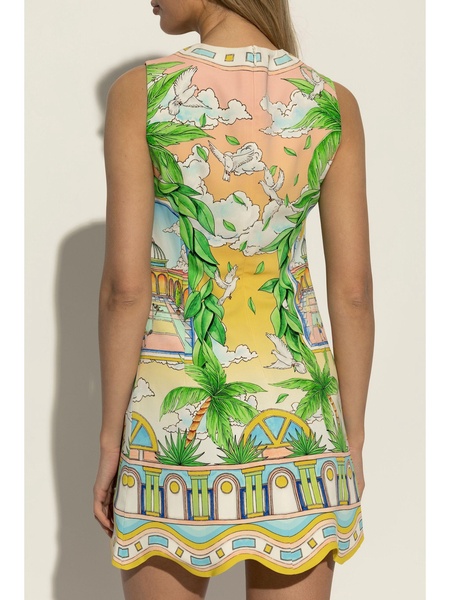 Paysage Ideal graphic-print minidress