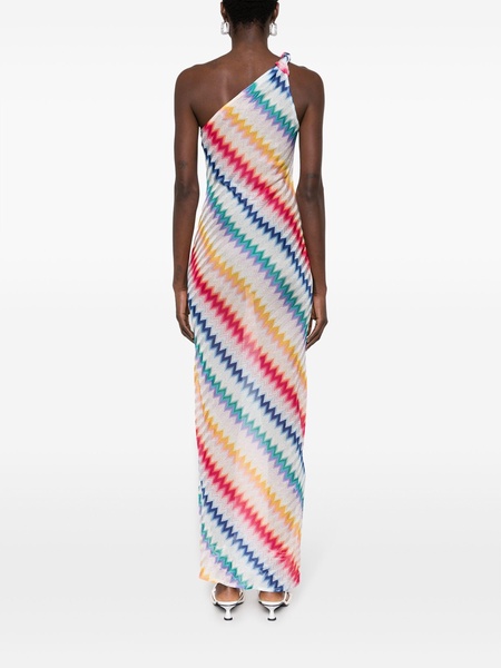 Zig Zag one-shoulder maxi dress