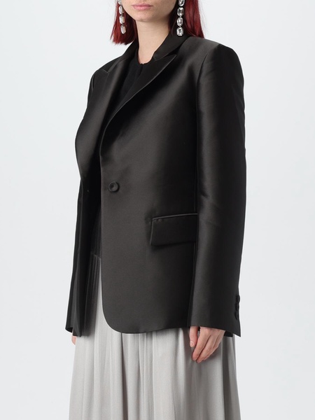 Alberta Ferretti silk-blend satin blazer