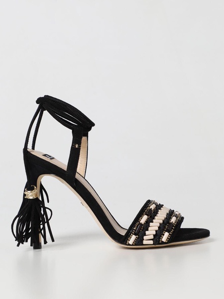 Elisabetta Franchi sandals in suede with beads