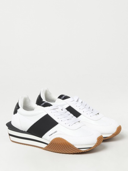 TOM FORD White Lace-Up Rubber Sole Sneakers for Men - SS24 Collection