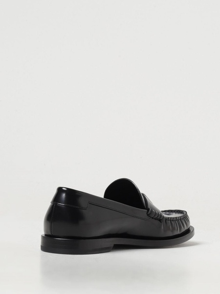 Dolce&Gabbana Black Leather Loafer With Logo Men