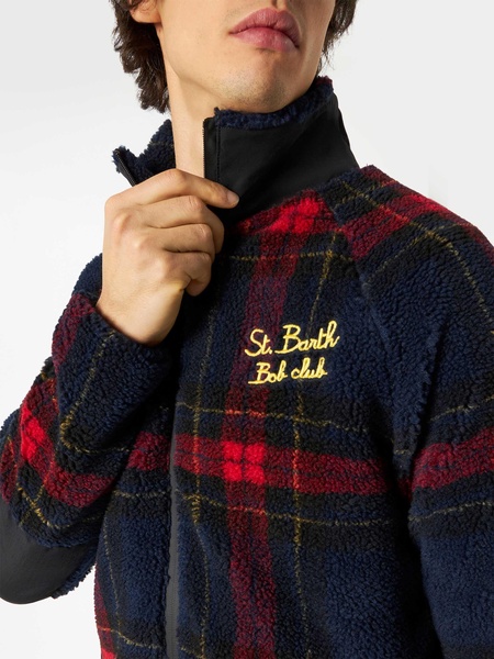 Sherpa Jacket With St. Barth Bob Club Embroidery