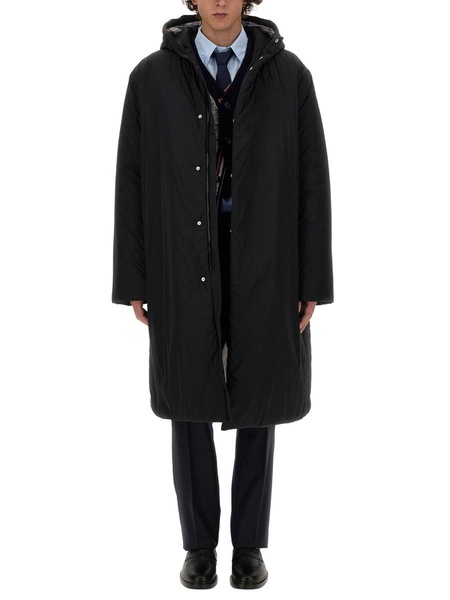 Thom Browne Long Sleeved Hooded Padded Coat