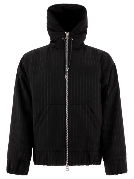 Pinstriped Zip-up Hoodie