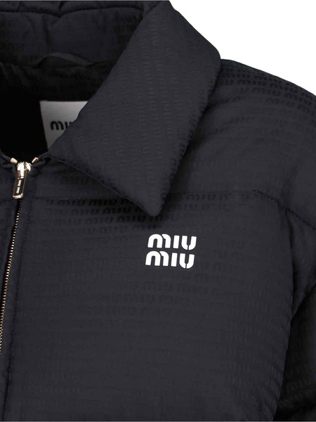 Miu Miu Women Logo Print Down Jacket