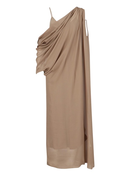 Khaite Taj Asymmetric Chiffon Maxi Dress