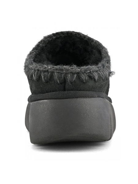 Black Double-face Sheepskin Bounce Clog