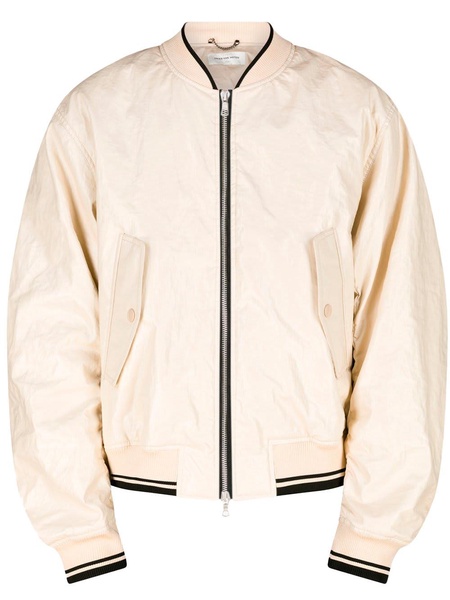 Dries Van Noten Striped Edge Drop Shoulder Bomber Jacket