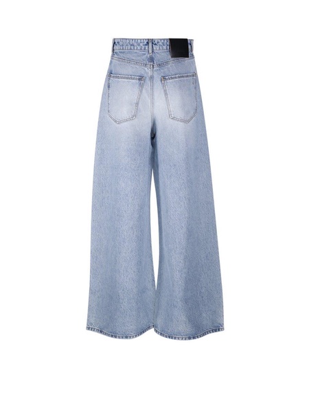 Logo Patch Wide Leg Jeans