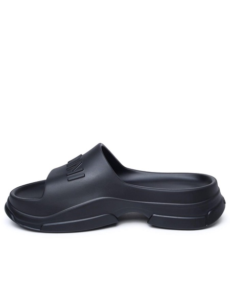 Black Rubber Slippers