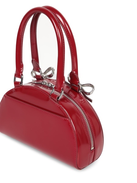 Red Leather Mini Tote Bag