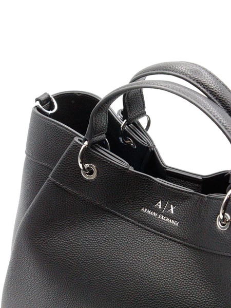 Handbag And Shoulder Bag Made Of Soft Faux Leather With Closure Button And Front Logo. Internal Pockets.