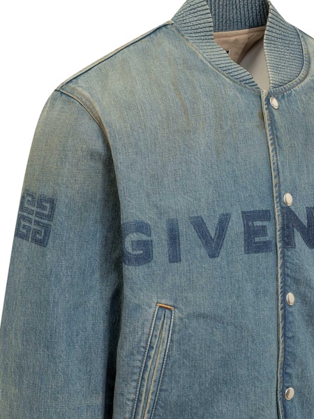 Givenchy Logo-Print Denim Jacket