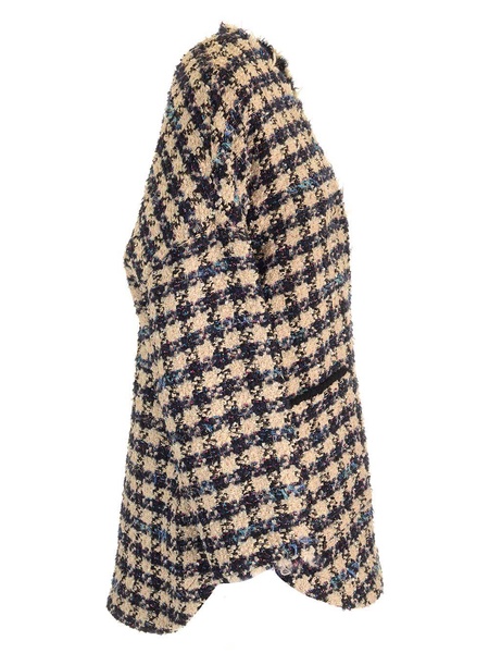 Wool Blend Houndstooth Blouson