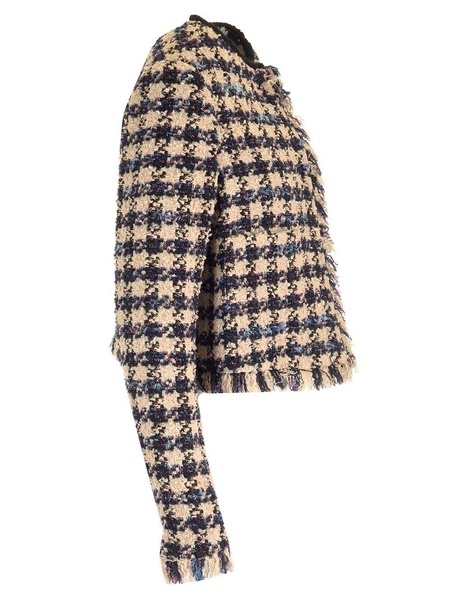 Houndstooth Cropped Jacket