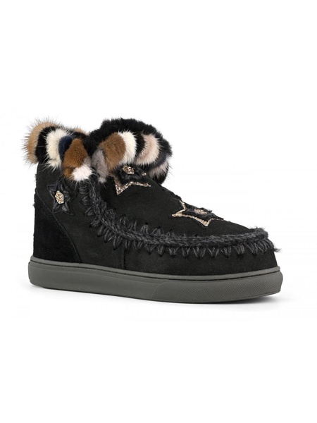 Eskimo Sneaker Star Patches & Mink Fur Trim