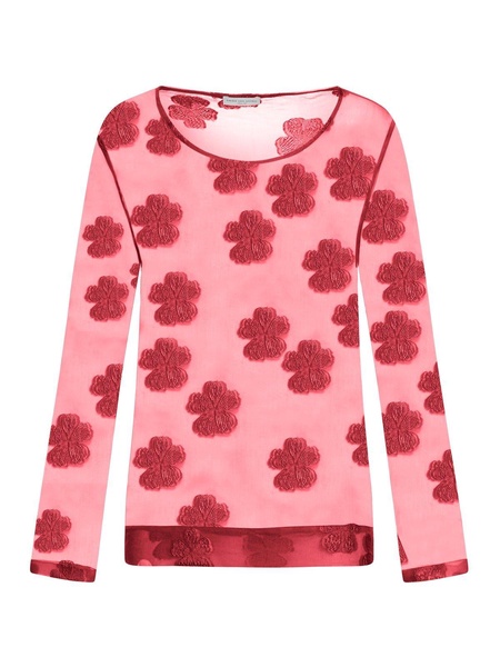 Dries Van Noten Floral-Embroidered Long-Sleeved Top