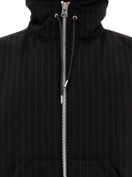 Pinstriped Zip-up Hoodie