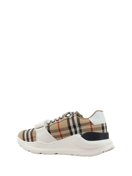 Vintage Checked Panelled Sneakers