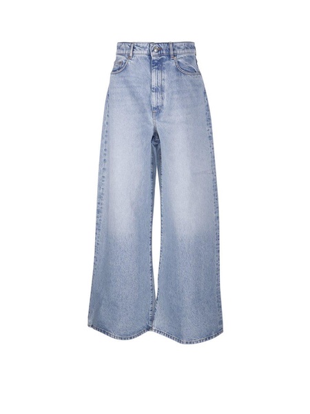 Logo Patch Wide Leg Jeans