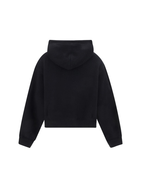 Puff Logo Hoodie In Structured Terry Sweatshirts Black