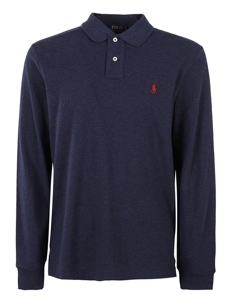 Pony Embroidered Long-sleeved Polo Shirt