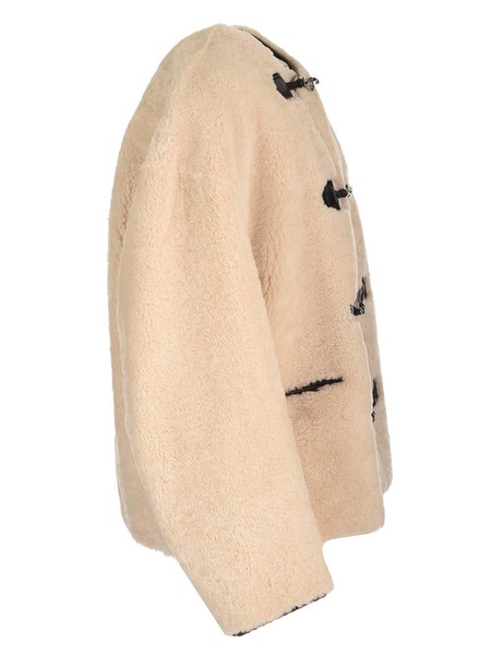 Teddy Shearling Clasp Buttoned Coat