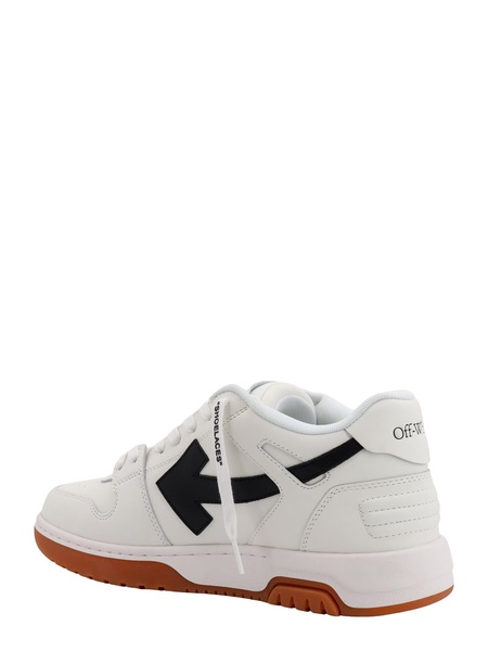 Leather sneakers with iconci zip tie