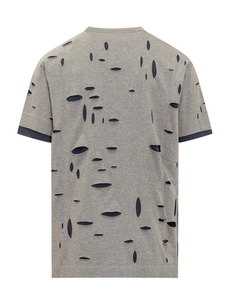 Givenchy Givenchy Oversized T-Shirt In Destroyed Cotton