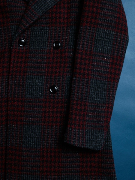 Aalbany Double-breasted Checked Coat