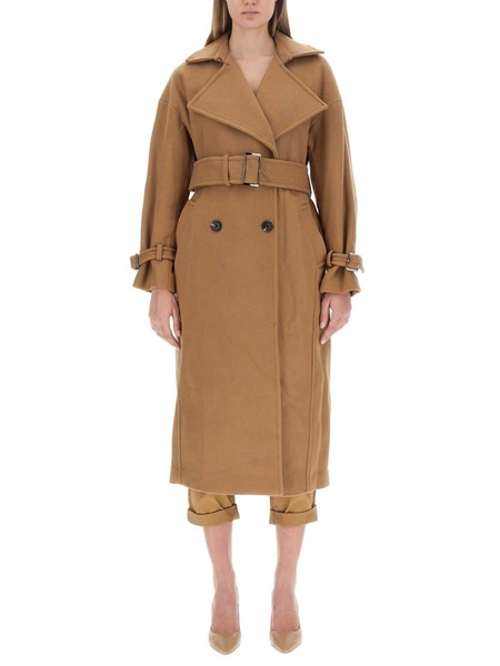 Wool Blend Trench Coat