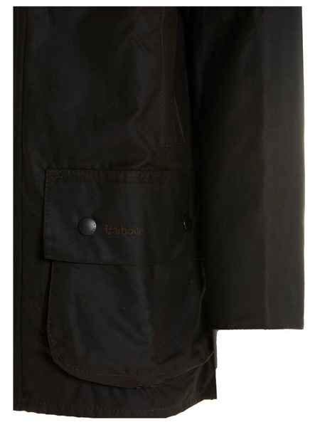 Logo Embroidered Snapfastened Coat