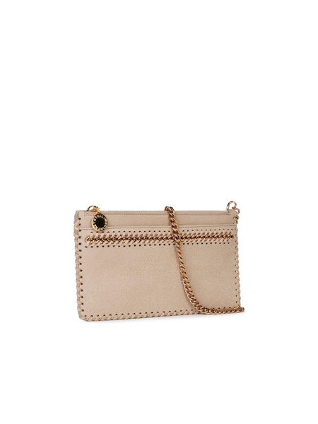 Stella Mccartney 'Falabella' Cream Recycled Polyester Mini Clutch Woman