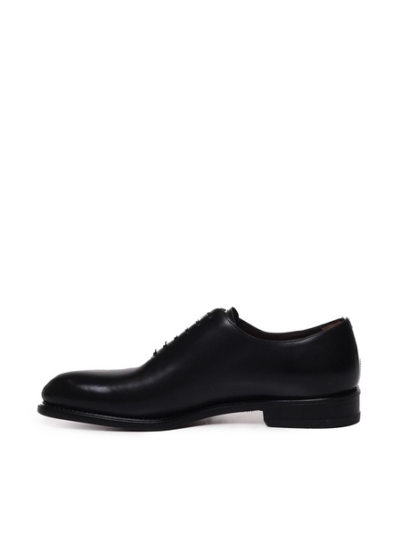 Men's Angiolo Tramezza Whole-Cut Leather Lace-Up Shoes