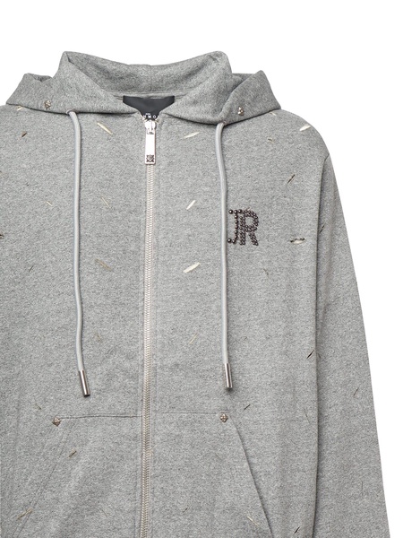 Sweatshirt With Zipper And Logo