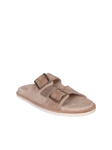 Double-buckle Beige Sandal