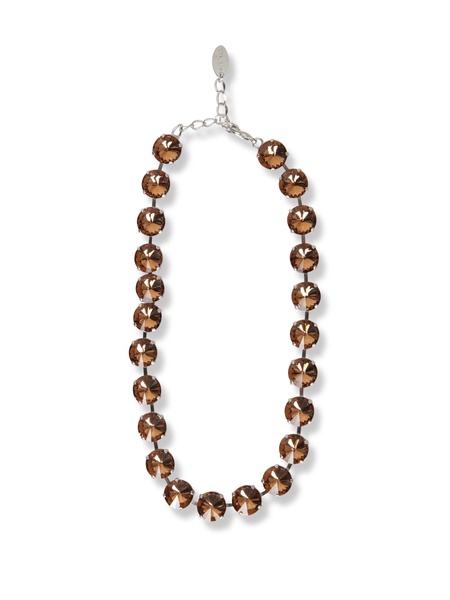 Bi-color Bronze Crystal Necklace