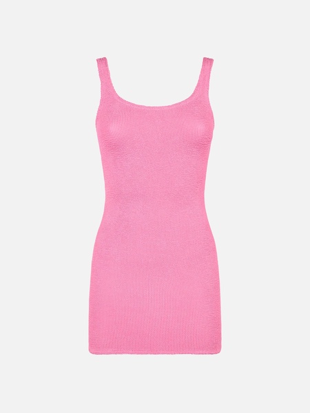 Woman Tank Pink Crinkle Dress