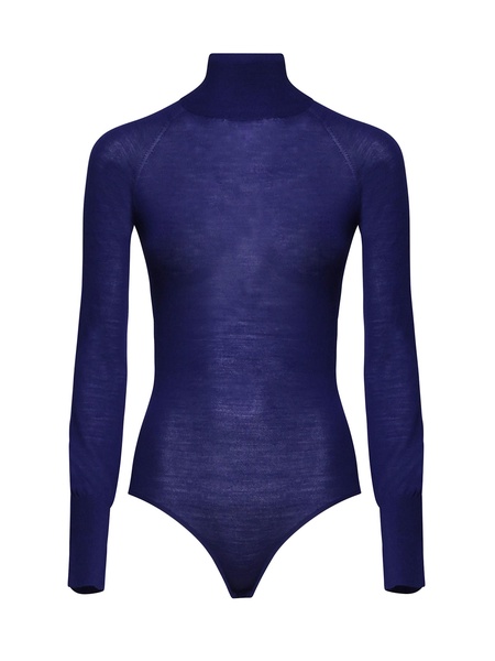 Alaïa Semi-Sheer High-Neck Knitted Bodysuit