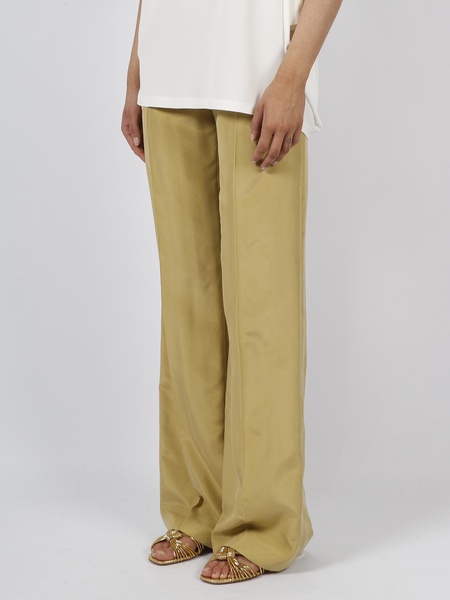 Wide silk habotai trousers