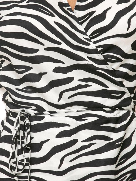 Zebra Print Satin Short Dress