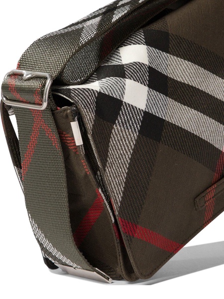 Burberry Trench Checked Foldover-Top Messenger Bag