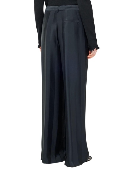 Barred Back Satin Cady Palazzo Trousers