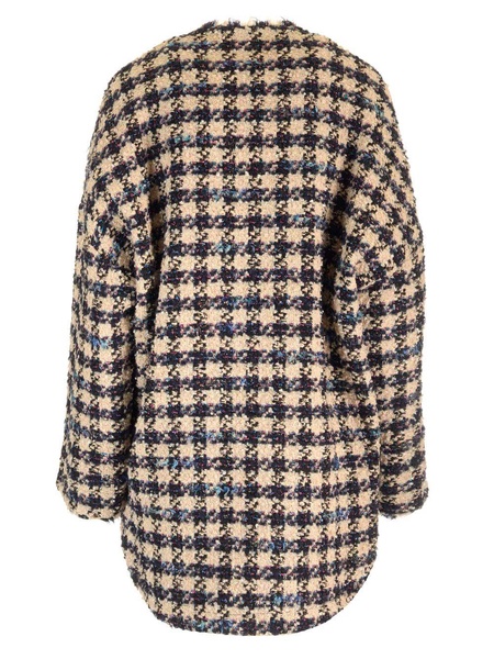 Wool Blend Houndstooth Blouson