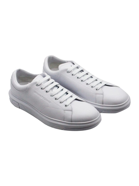 Leather Sneakers With Matching Box Sole And Lace Closure. Small Logo On The Tongue And Back