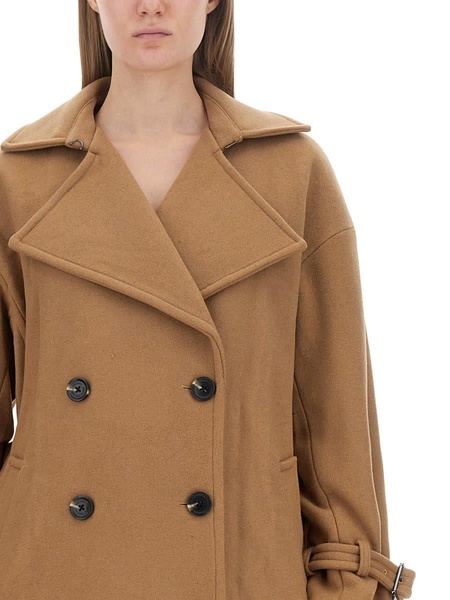 Wool Blend Trench Coat