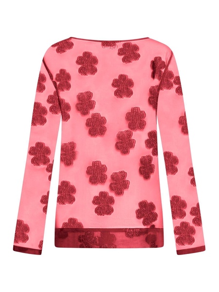 Dries Van Noten Floral-Embroidered Long-Sleeved Top