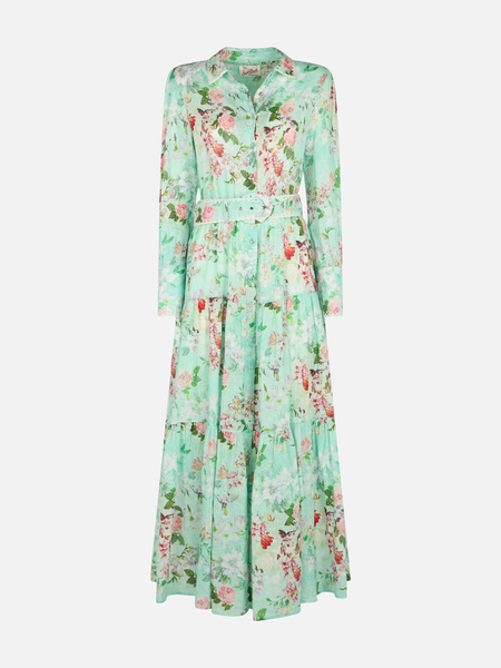 Woman Linen Dress Marbella With Flower Print